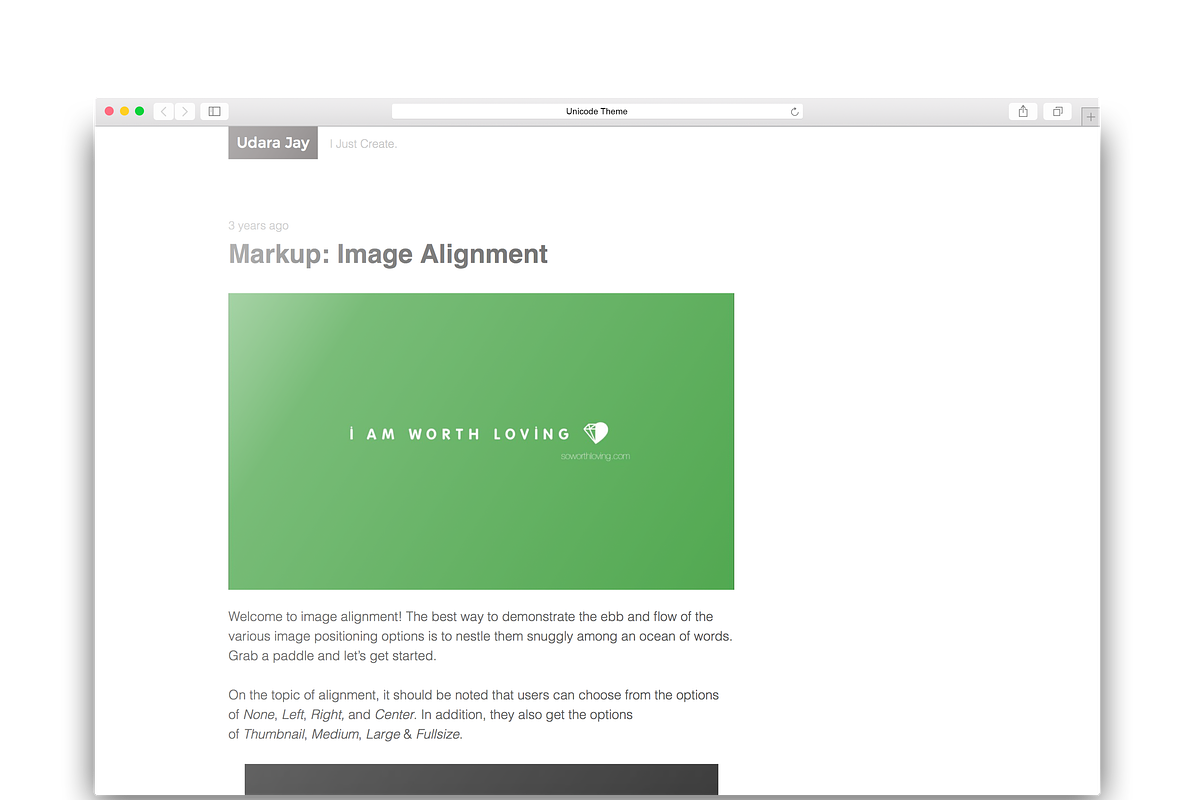Unicode WordPress Theme, a WordPress Template by Udara Jay (Photo 2 of 2)