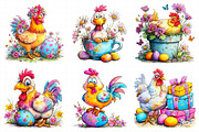 Floral Chicken Easter Hen Clipart, an Illustration by Daily.Designs (Thumbnail 3 of 8)