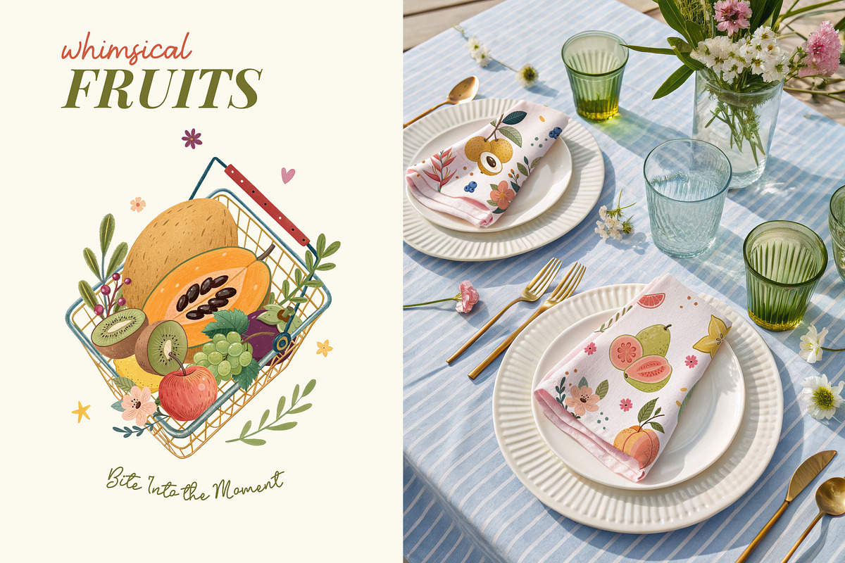 Whimsical Fruits kit, an Object Graphic by Polli Deeva (Photo 13 of 13)