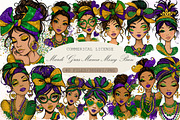 Mardi Gras Mama Messy Bun Png, an Illustration by Sublimation Artist (Thumbnail 1 of 6)