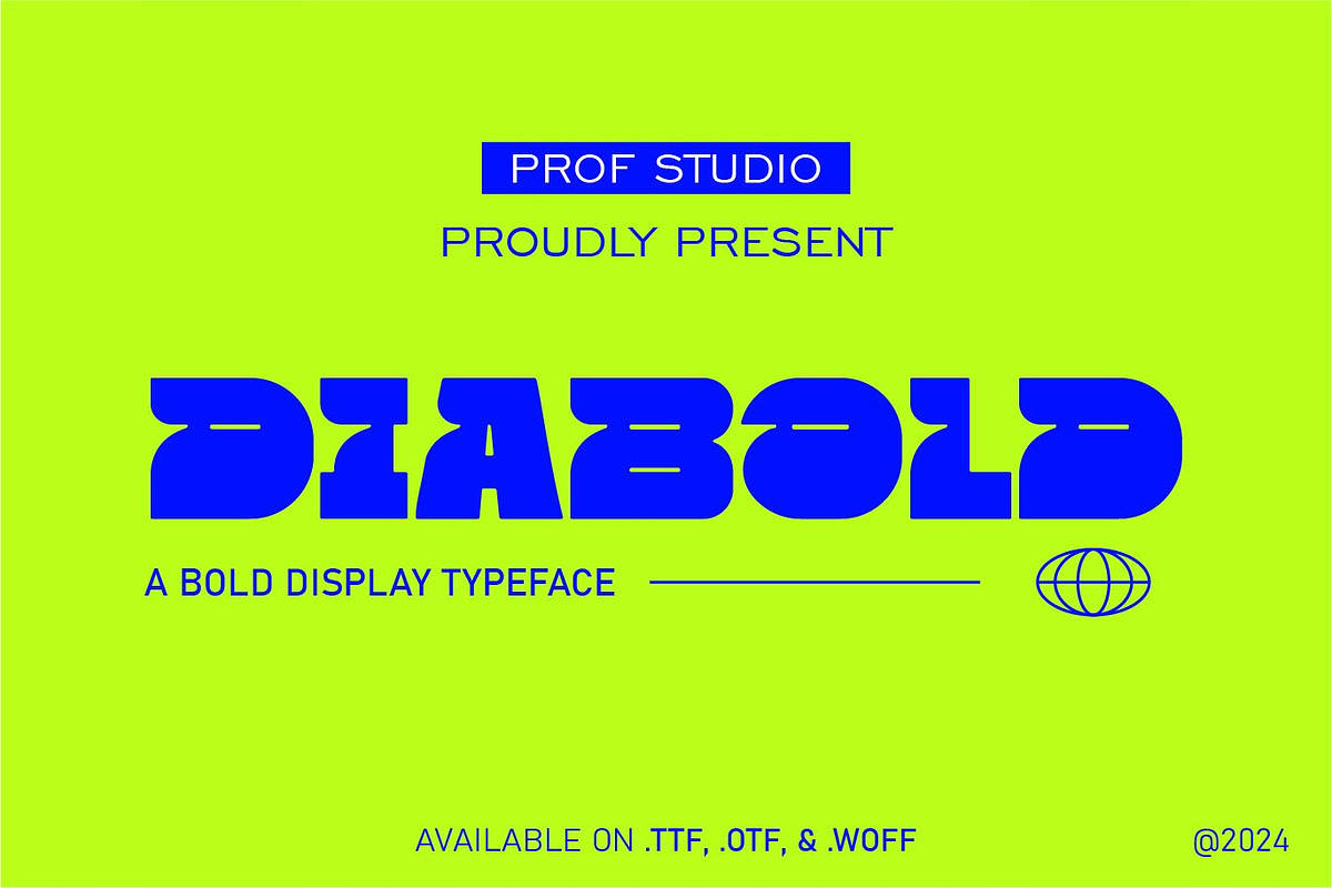 Diabold - Bold Display Typeface, a Sans Serif Font by PROF STUDIO (Photo 1 of 6)