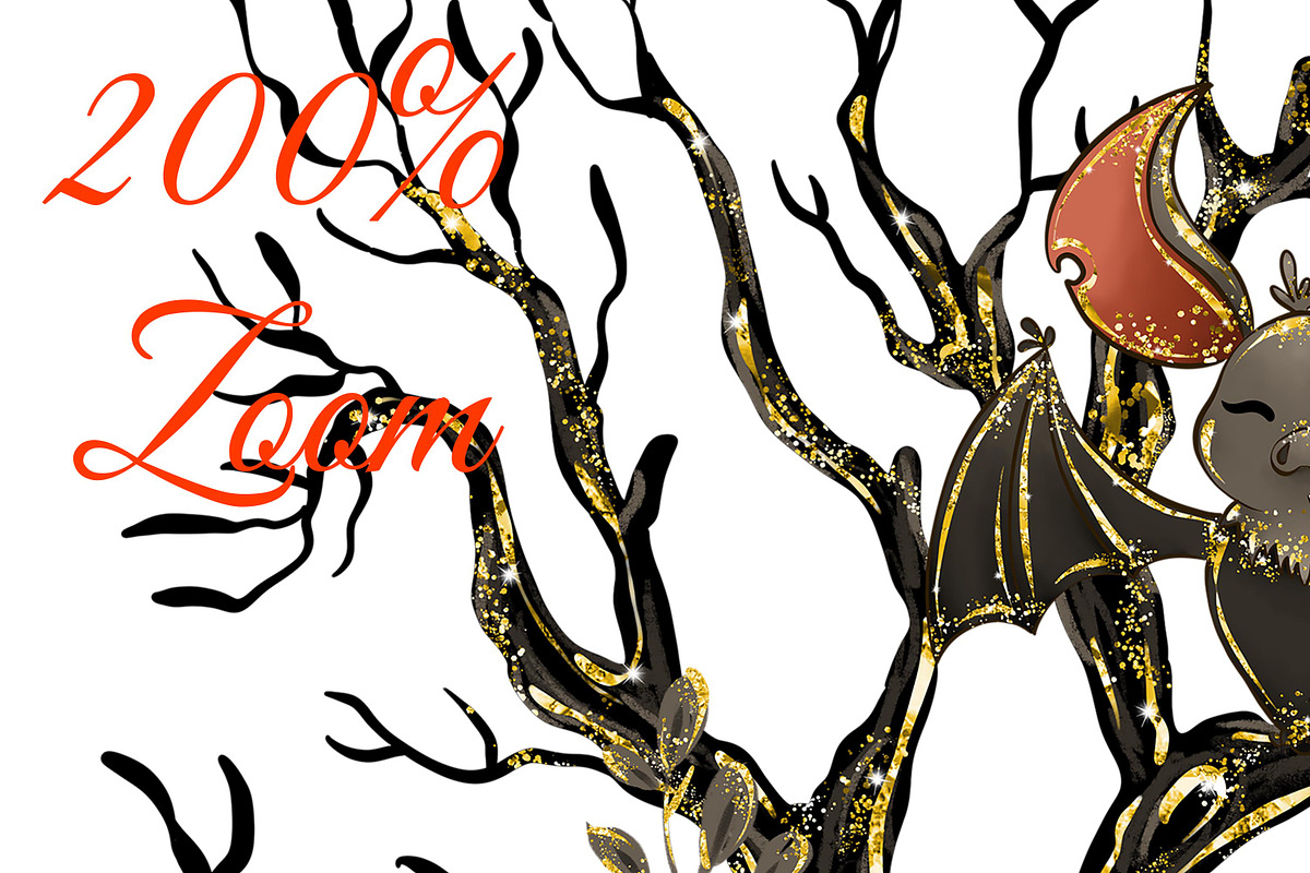 Halloween bats clipart, an Illustration by DarinaDigital (Photo 4 of 4)