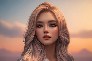 Procreate Realistic Hair Stamps Vol2