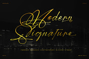 Modern Signature, a Handwritten Font by Letterara (Thumbnail 1 of 12)
