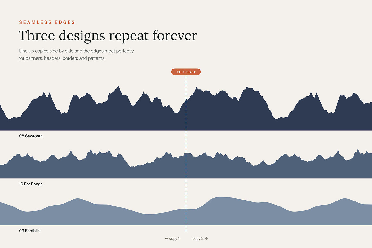 Mountain Silhouettes Vol. 2, an Object Graphic by Build Interactive (Photo 3 of 9)
