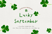 Lucky September Handwritten Font, a Handwritten Font by Perplexitics (Thumbnail 1 of 13)