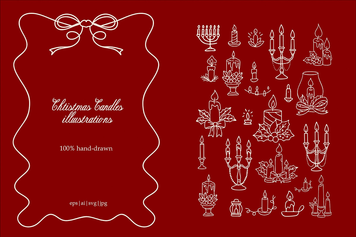 Whimsical Christmas Illustration Set, a Seasonal Illustration by SunnJaneArt (Photo 4 of 13)