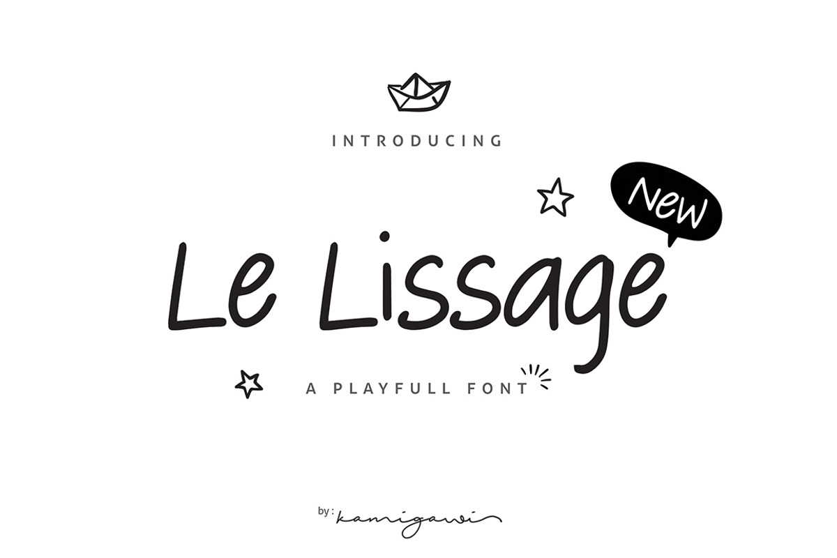 Le Lissage - Font + Doodles