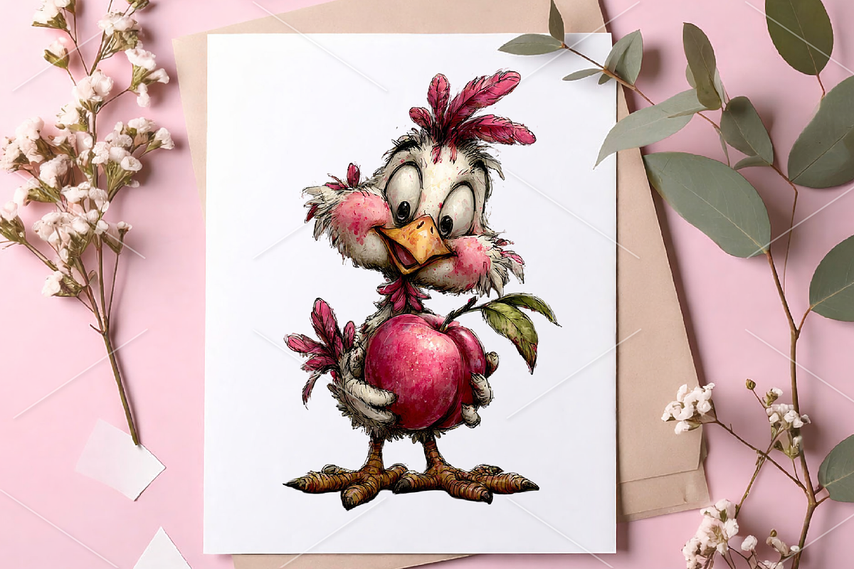 Whimsical Chicken Clipart Bundle, a Seasonal Illustration by Canvas Craft (Photo 7 of 7)