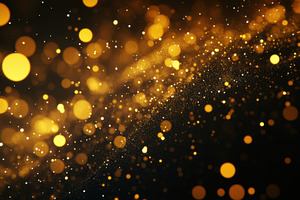 Sparkling golden particles, a Photo by Beautiful things