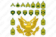 Military Army Enlisted Rank Insignia, a Texture Graphic by Christos ...