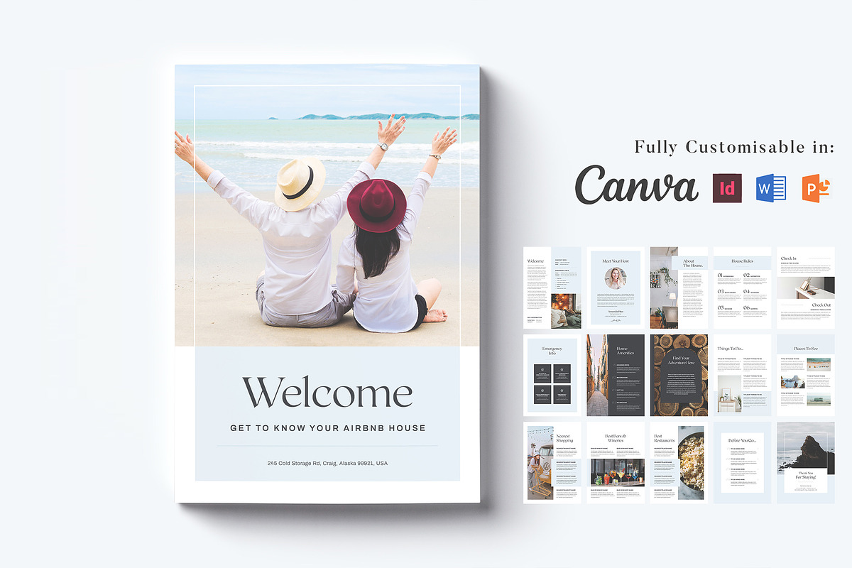 Airbnb Welcome Book Template | Canva, a Brochure Template by Niofix (Photo 1 of 6)