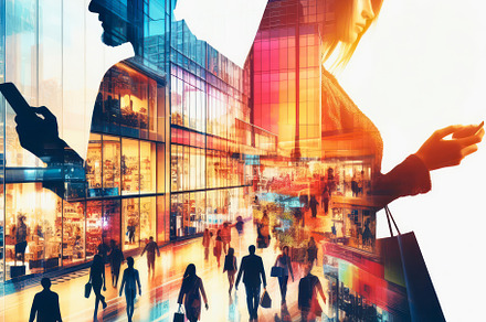 Couple virtual shopping in stores, a Beauty & Fashion Photo by angellodeco