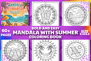 Mandala With Summer Coloring Book, a Decorative Illustration by Design Zone (Thumbnail 1 of 5)