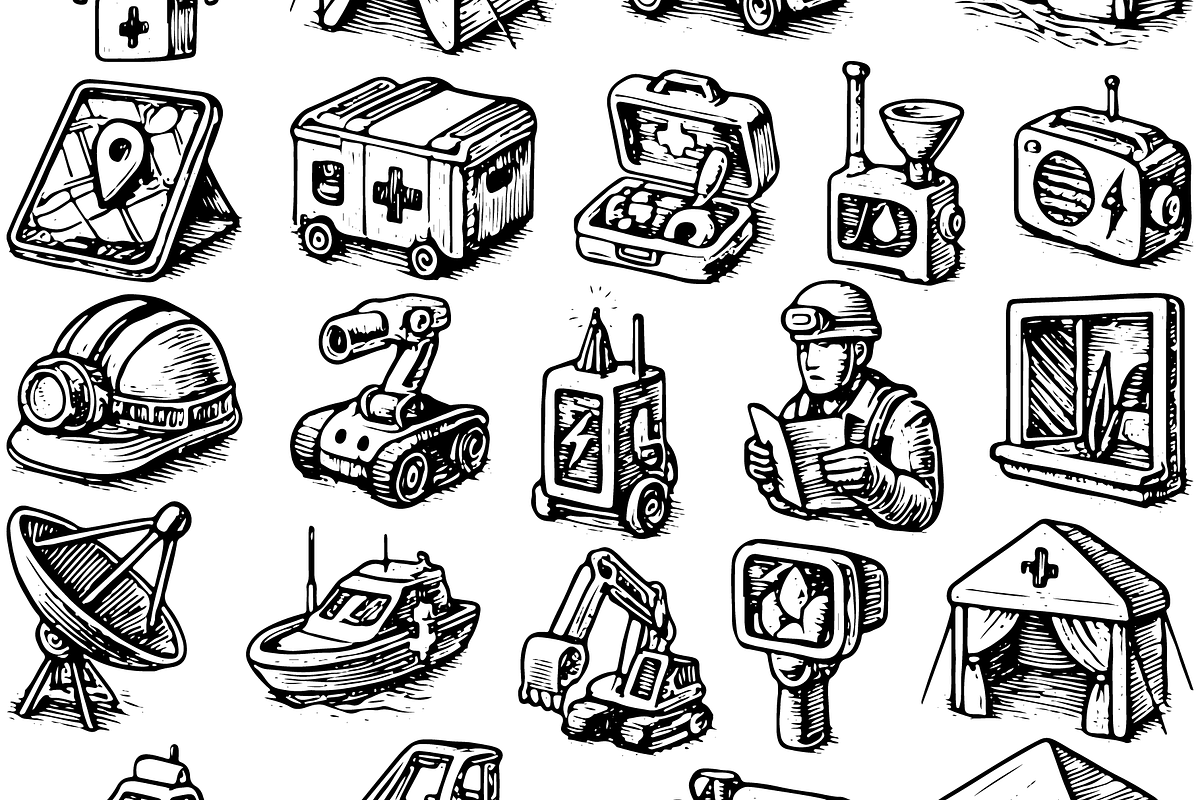 Emergency Aid and Rescue Gear, an Object Graphic by RT Studio (Photo 3 of 4)