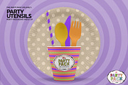 Party Plates and Utensils Mockup, a Cups & Container Mockup by INCDesign (Thumbnail 4 of 7)