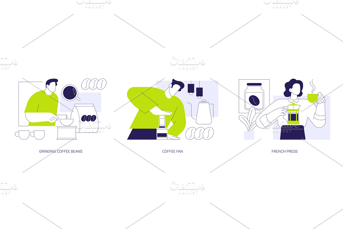 Morning coffee isolated cartoon, a Person Illustration by Visual Generation