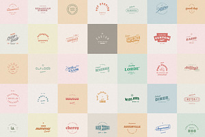 Editable Retro Logo Collection X30