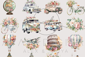 30 Vintage Vacation Png Clipart