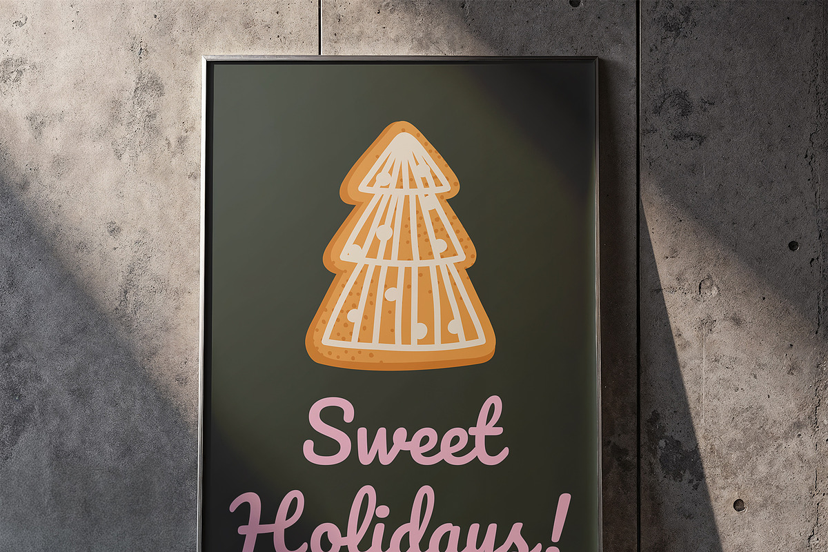 FUNKY GINGERBREAD COOKIES: clipart, a Food Illustration by Elliko shop (Photo 7 of 7)