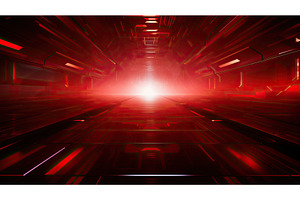 sci red technology background ai, an Abstract Photo by pikepicture