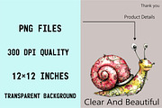 Whimsical Spring Snail Clipart Bundl, an Illustration by SVGArt (Thumbnail 7 of 9)