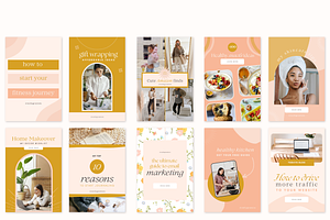 Boho Instagram Story Canva Templates