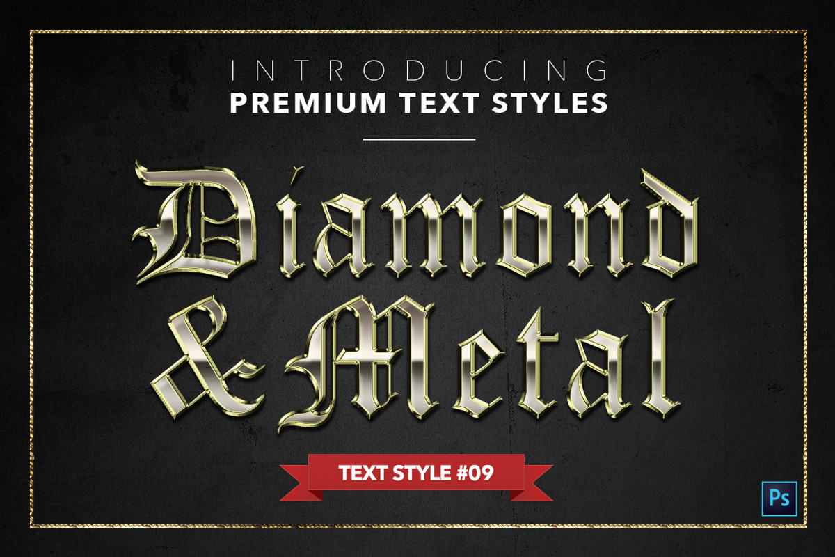 Diamond & Metal #1 - 15 Text Styles, a Layer Style Add-On by Jonas Stensgaard (Photo 10 of 18)