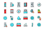 Fridge and freezer, storage icons, a Food Illustration by Vector Tradition (Thumbnail 1 of 3)