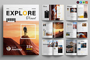 Travel Magazine Template Layout, a Magazine Template by NorthPeak (Thumbnail 1 of 13)