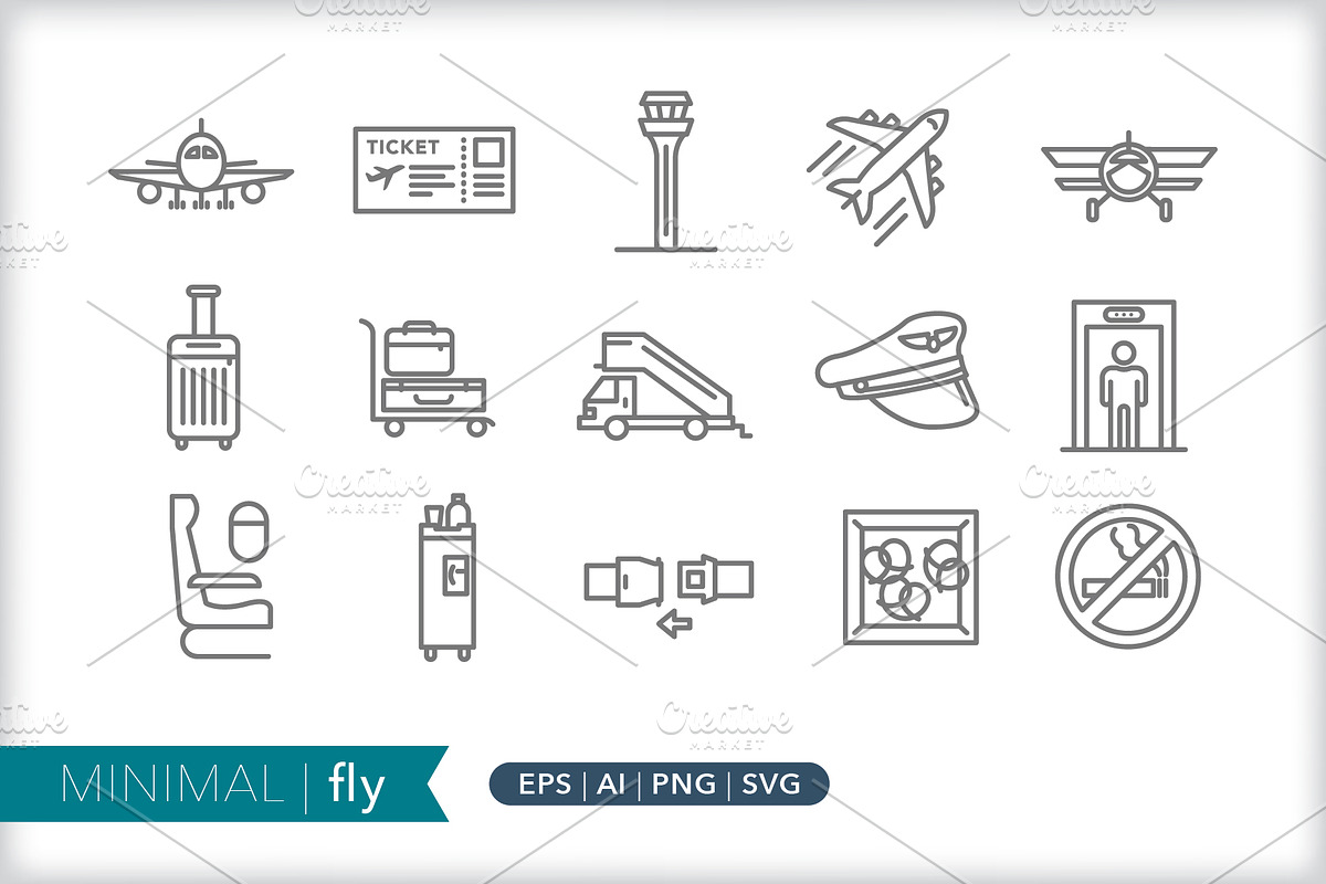 Transportation 6-pack icon bundle, an Outline Icon by Picture Window (Photo 6 of 8)