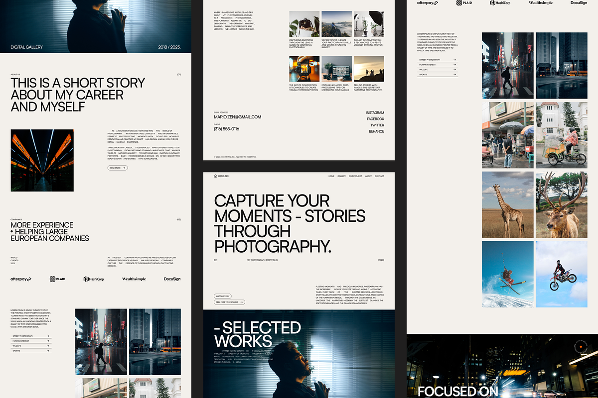 Mario - Photographer Landing Page, a Landing Page Template by SundayWorkTeam (Photo 3 of 4)