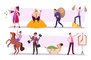 Investment. Business characters in, a Finance Illustration by Onyx