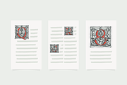 Devil's medieval initials, drop caps, a Decorative Illustration by kaer_shop (Thumbnail 4 of 7)