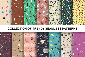 Colorful Seamless Retro Patterns