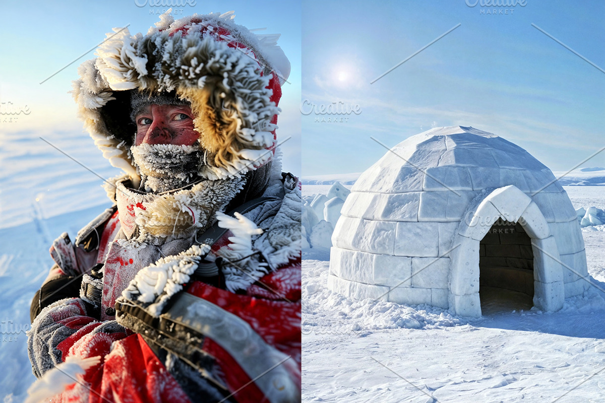 160 Arctic and Antarctic images, a Nature Photo by Handmadefont (Photo 10 of 13)