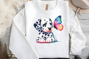 Cute Spring Puppy Clipart, an Illustration by DreamCafeArt (Thumbnail 4 of 6)
