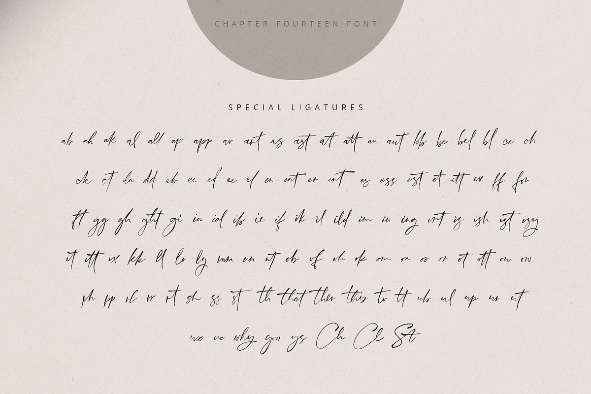 Chapter Fourteen Script Font, a Script Font by Creativeqube Design (Photo 11 of 11)