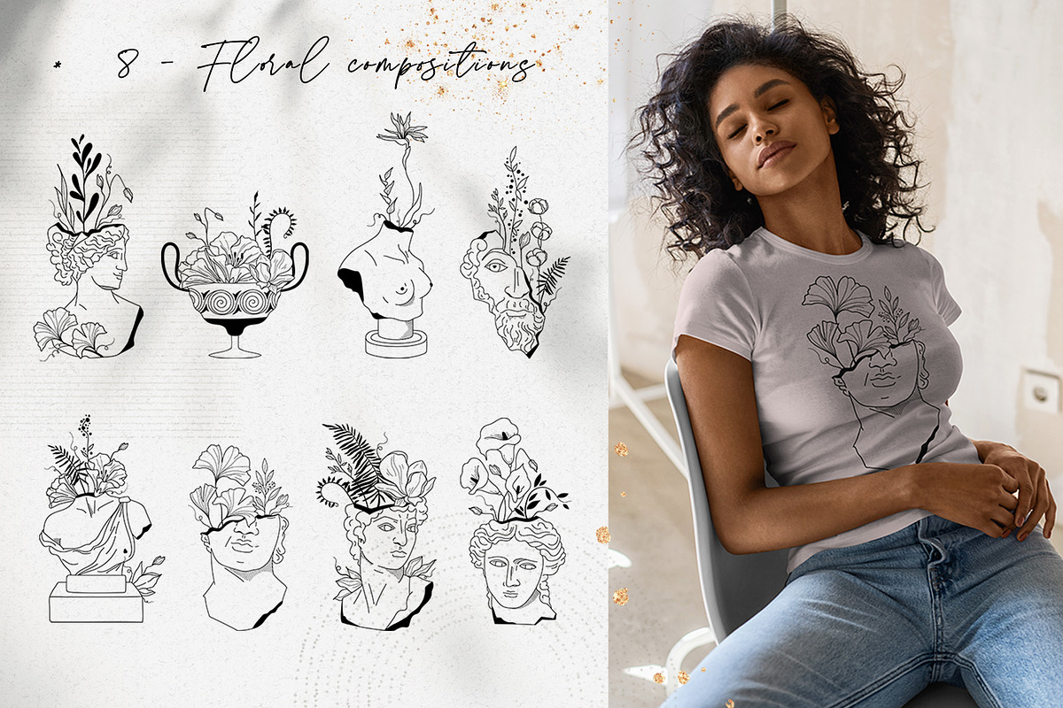 Antique greek beauty - designs kit, a Person Illustration by My Space Garden (Photo 5 of 19)