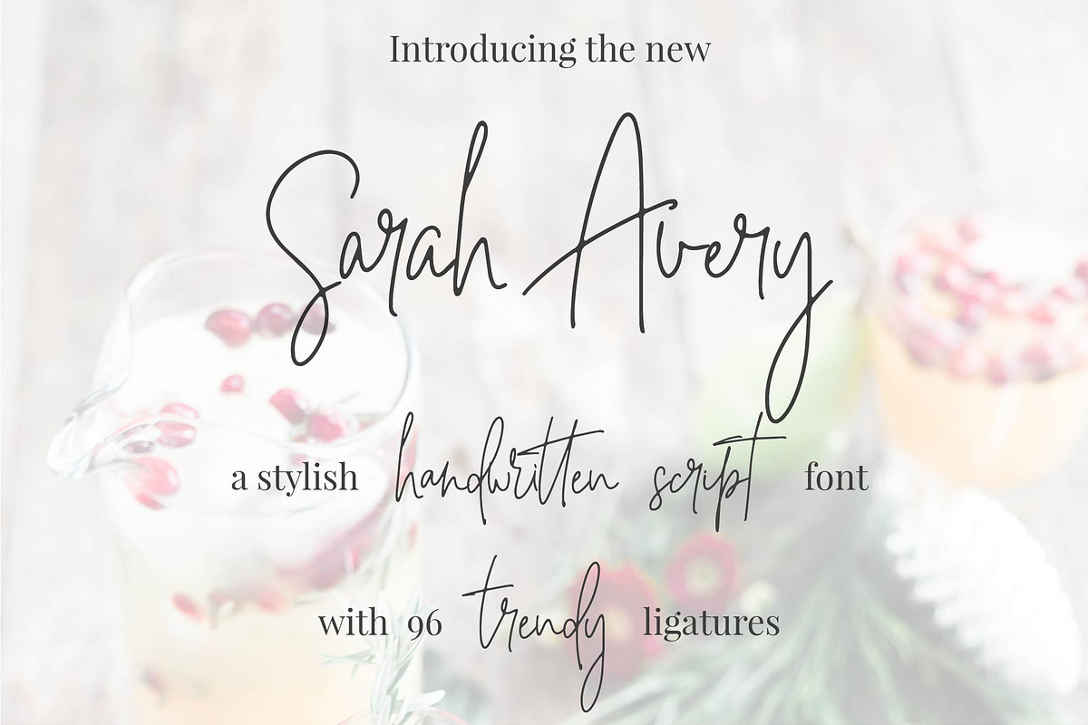 Sarah Avery -Modern Script preview 2