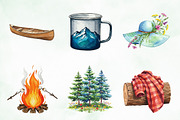 Summer Camping Clipart PNG Bundle, an Illustration by Creative Art (Thumbnail 5 of 8)