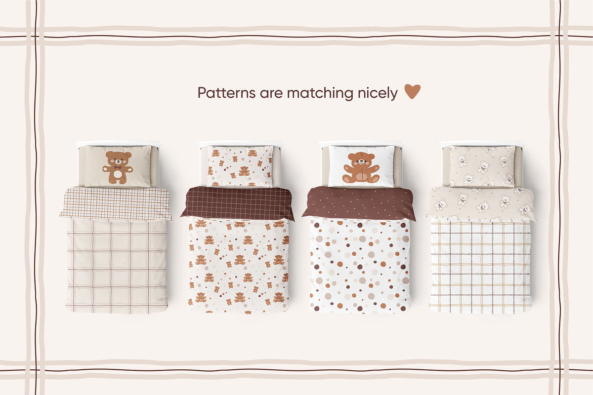 Teddy Bear pattern collection, a Pattern Graphic by SurfaceStories (Photo 11 of 12)
