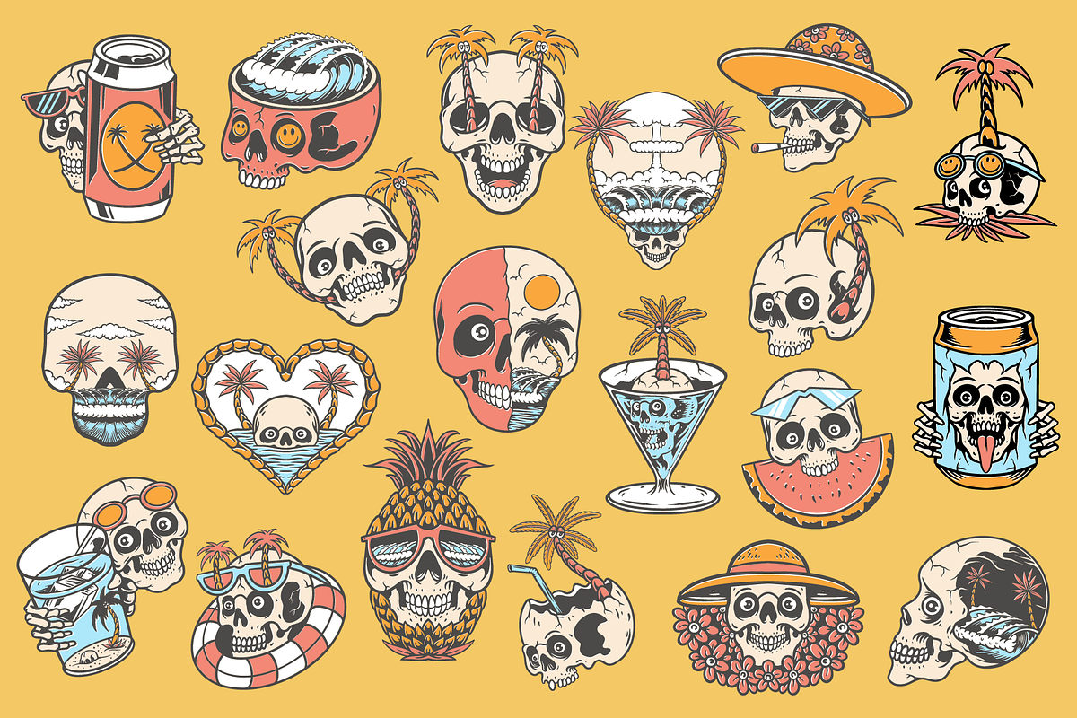 SKULLISME TROPICALYPTO ILLUSTRATION, an Object Illustration by Ramoniskull (Photo 2 of 6)