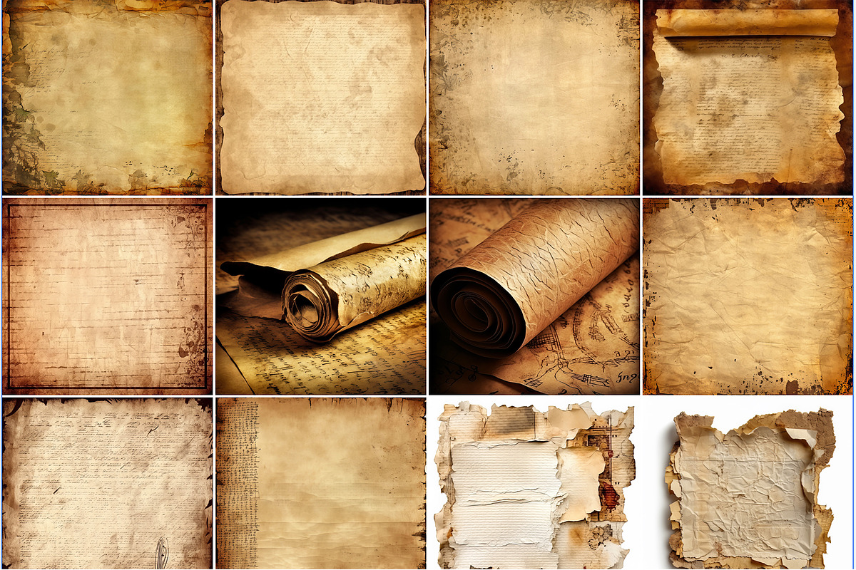 150 Old Vintage Digital Papers, a Texture Graphic by Bilgep_design (Photo 7 of 13)
