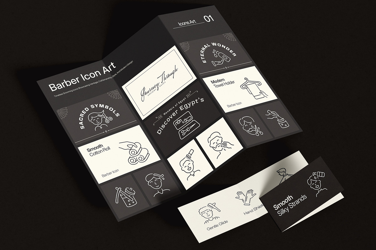 Barber Icon Art Set, an Outline Icon by Prosymbols (Photo 3 of 7)