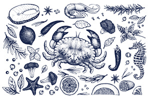 Seafood Vector Collection