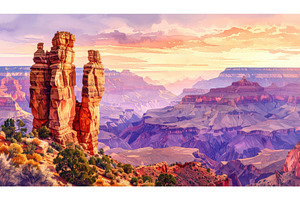 Majestic view of rock formations and, an Arts & Entertainment Photo by Igor Tichonow