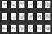 150 animals for adult coloring book, an Animal Illustration by Somjai King (Thumbnail 2 of 10)