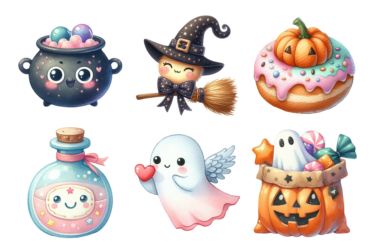 Cute Halloween Clipart, an Illustration by Daily.Designs (Photo 5 of 5)