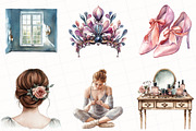Watercolor Ballet Whisper Clipart, an Illustration by OK Design (Thumbnail 3 of 5)